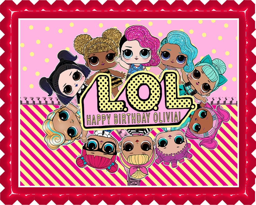 Lol Suprise Dolls (Nr3) - Edible Cake Topper, Cupcake Toppers, Strips