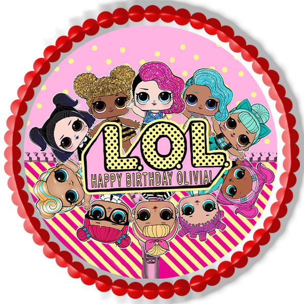 Lol Suprise Dolls (Nr3) - Edible Cake Topper, Cupcake Toppers, Strips
