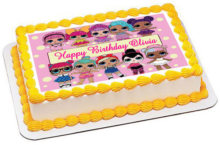 Lol Suprise Dolls (Nr2) - Edible Cake Topper, Cupcake Toppers, Strips
