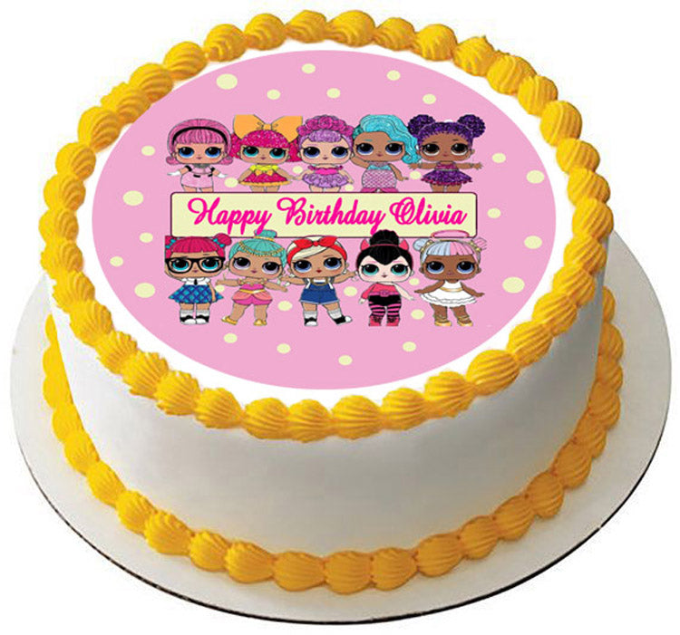 Lol Suprise Dolls (Nr2) - Edible Cake Topper, Cupcake Toppers, Strips