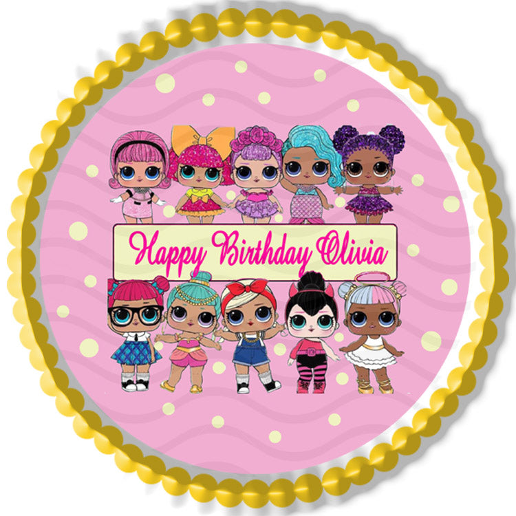 Lol Suprise Dolls (Nr2) - Edible Cake Topper, Cupcake Toppers, Strips