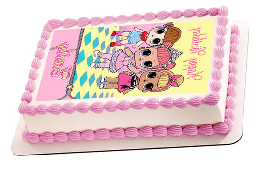 Lol Suprise Dolls (Nr1) - Edible Cake Topper, Cupcake Toppers, Strips