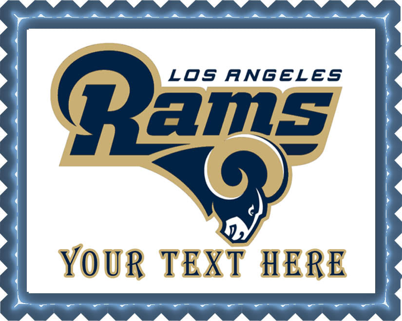 Los Angeles Rams - Edible Cake Topper, Cupcake Toppers, Strips