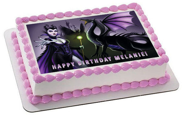 Maleficent - Edible Cake Topper OR Cupcake Topper, Decor
