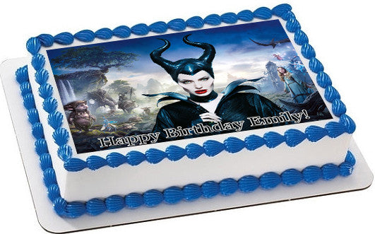 Maleficent 2 Edible Birthday Cake Topper OR Cupcake Topper, Decor - Edible Prints On Cake (Edible Cake &Cupcake Topper)