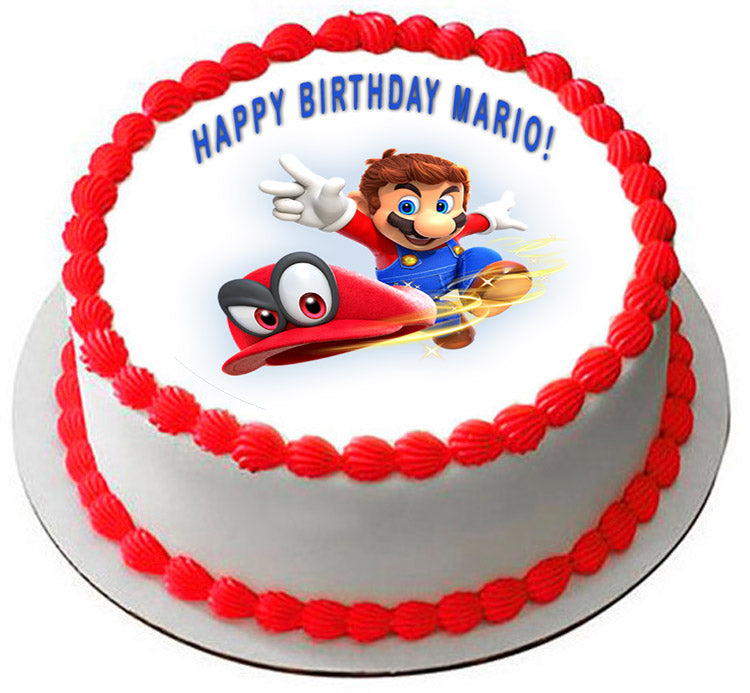 Mario - Edible Cake Topper or Cupcake Toppers, Strips