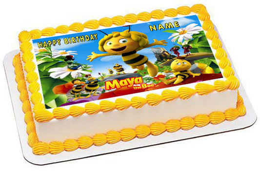 Maya the Bee - Edible Birthday Cake Topper OR Cupcake Topper, Decor