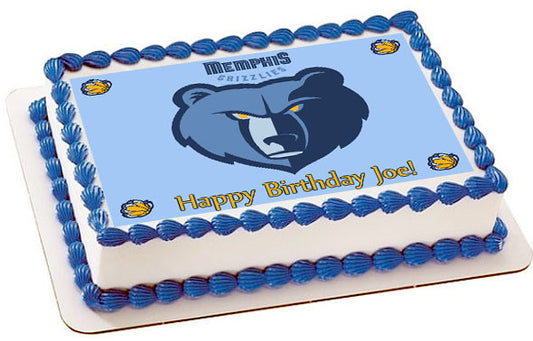 Memphis Grizzlies - Edible Cake Topper OR Cupcake Topper, Decor