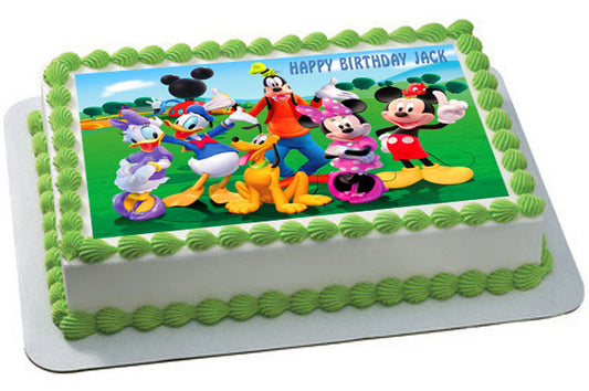 Mickey Mouse Clubhouse 3 Edible Birthday Cake Topper OR Cupcake Topper, Decor - Edible Prints On Cake (Edible Cake &Cupcake Topper)