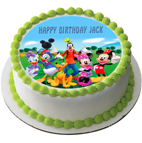 Mickey Mouse Clubhouse 3 Edible Birthday Cake Topper OR Cupcake Topper, Decor - Edible Prints On Cake (Edible Cake &Cupcake Topper)