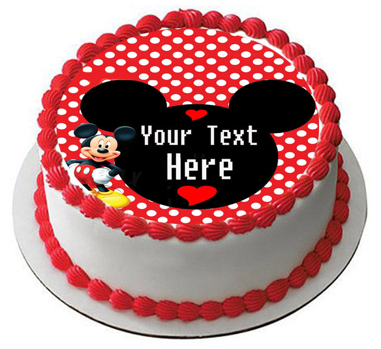 Mickey Mouse Inspired - Edible Cake Topper OR Cupcake Topper, Decor