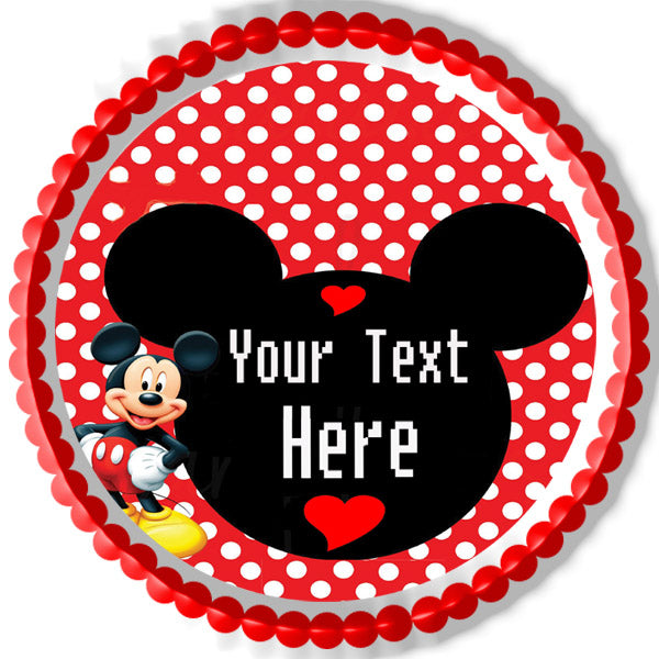 Mickey Mouse Inspired - Edible Cake Topper OR Cupcake Topper, Decor