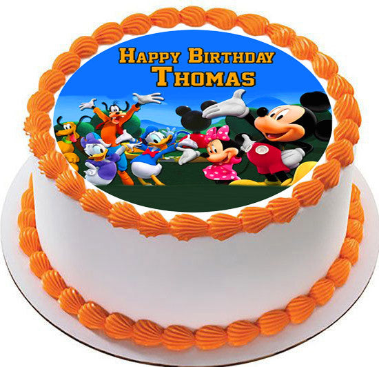 Mickey Mouse Clubhouse 4 Edible Birthday Cake Topper OR Cupcake Topper, Decor - Edible Prints On Cake (Edible Cake &Cupcake Topper)