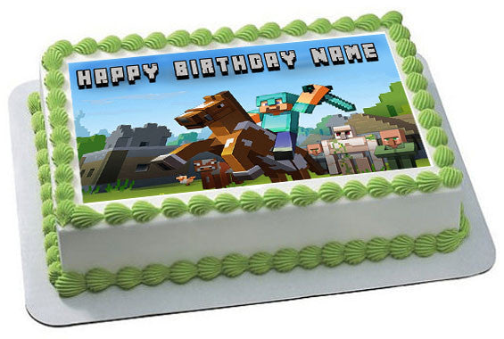 MINECRAFT Characters 6 - Edible Cake OR Cupcake Topper – Edible Prints ...