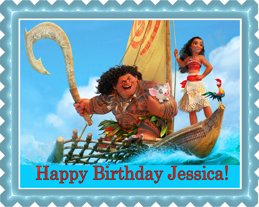 Moana (Nr2) - Edible Cake Topper OR Cupcake Topper, Decor