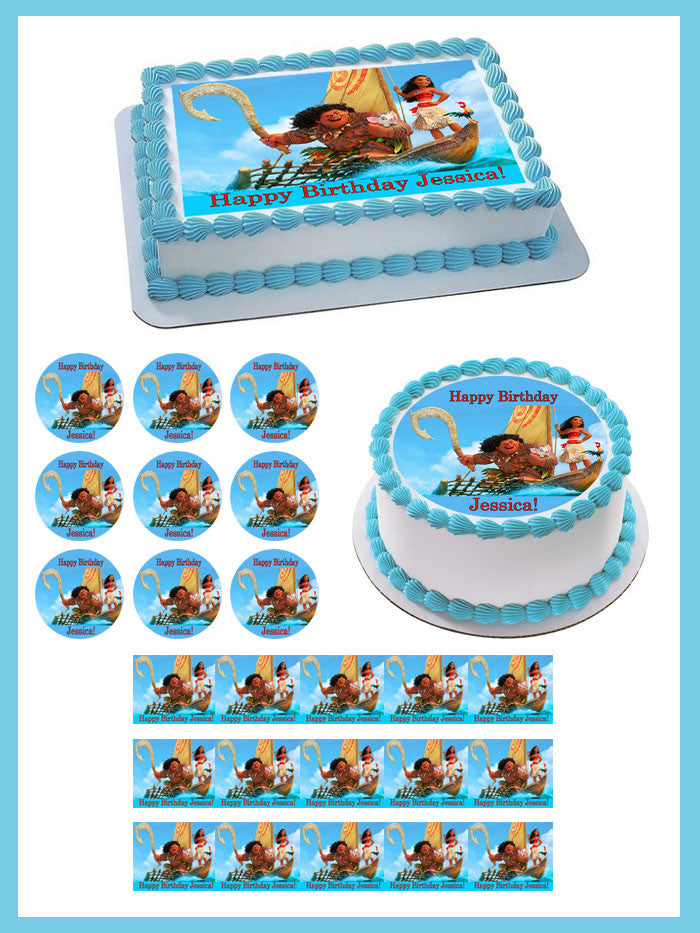 Moana (Nr2) - Edible Cake Topper OR Cupcake Topper, Decor