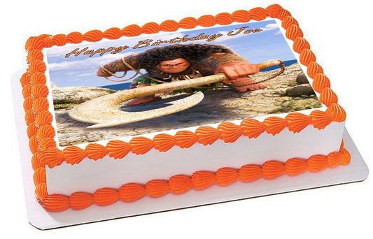 Moana (Nr4) - Maui Edible Birthday Cake Topper OR Cupcake Topper, Decor