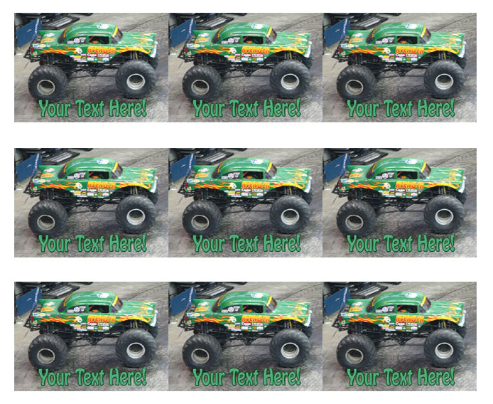 Monster Truck Avenger - Edible Cake Topper, Cupcake Toppers, Strips