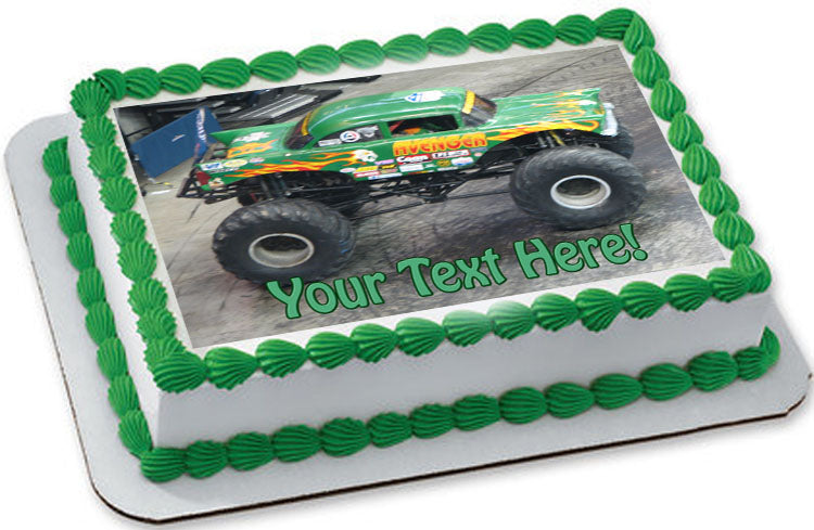 Monster Truck Avenger - Edible Cake Topper, Cupcake Toppers, Strips