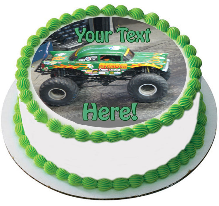 Monster Truck Avenger - Edible Cake Topper, Cupcake Toppers, Strips