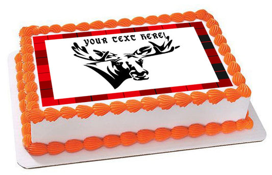 Moose - Edible Cake Topper OR Cupcake Topper, Decor