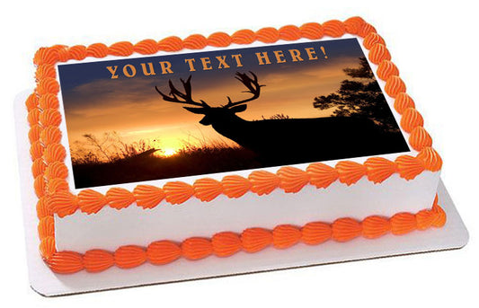 Moose (Nr2) - Edible Cake Topper OR Cupcake Topper, Decor