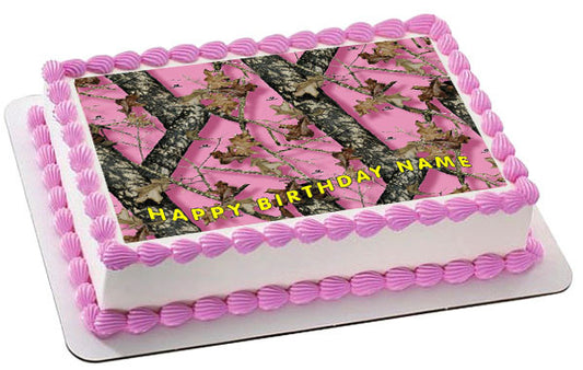 MOSSY OAK - Edible Cake Topper OR Cupcake Topper, Decor