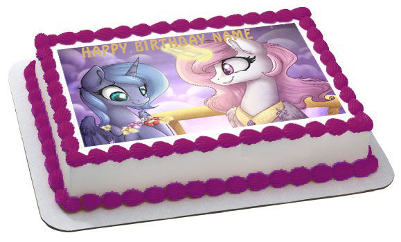 MY LITTLE PONI 2 Edible Birthday Cake Topper OR Cupcake Topper, Decor - Edible Prints On Cake (Edible Cake &Cupcake Topper)