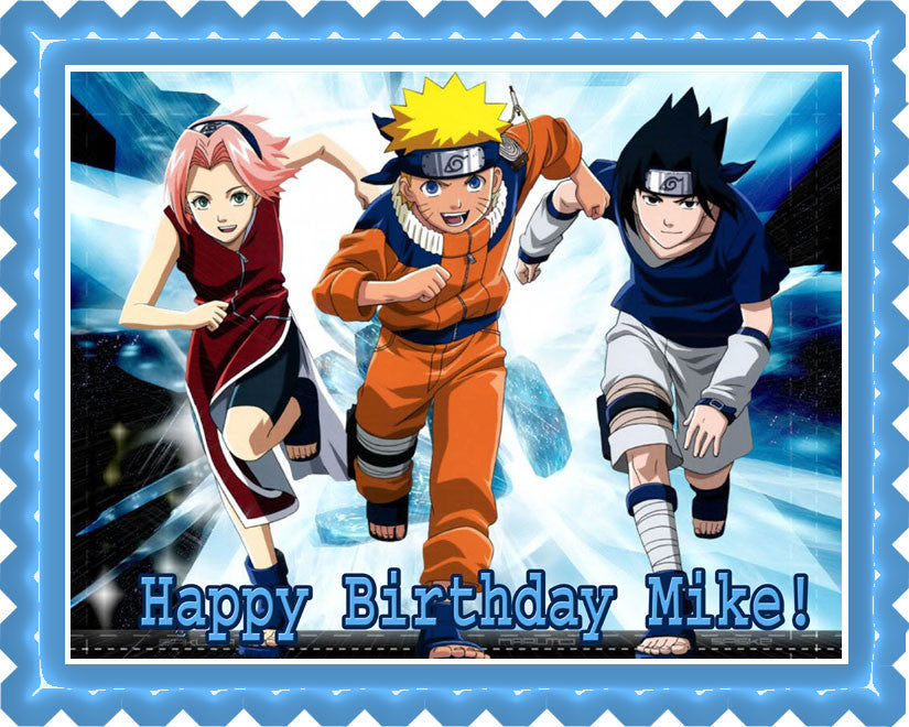 NARUTO (Nr3) - Edible Cake Topper OR Cupcake Topper, Decor