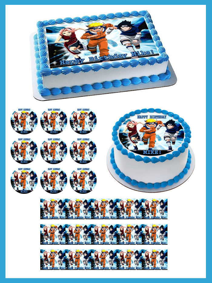 NARUTO (Nr3) - Edible Cake Topper OR Cupcake Topper, Decor