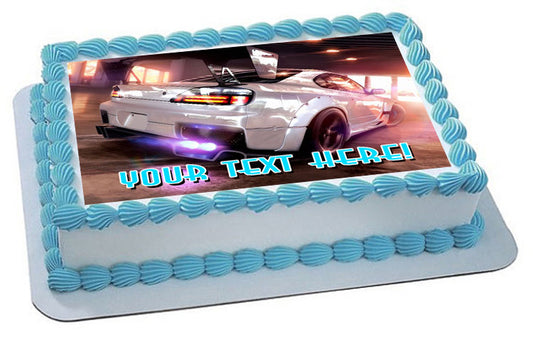 Need For Speed - Edible Cake Topper, Cupcake Toppers, Strips