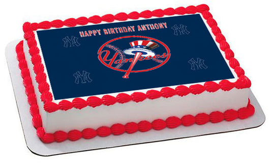New York Yankees - Edible Cake Topper OR Cupcake Topper, Decor
