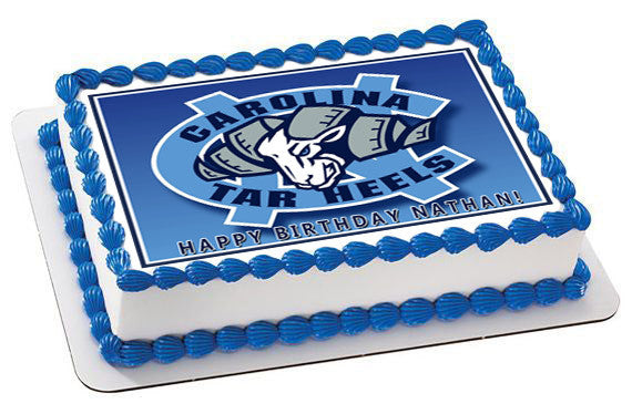 North Carolina Tar Heels - Edible Cake Topper OR Cupcake Topper, Decor