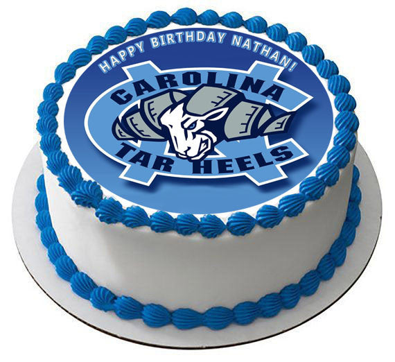 North Carolina Tar Heels - Edible Cake Topper OR Cupcake Topper, Decor