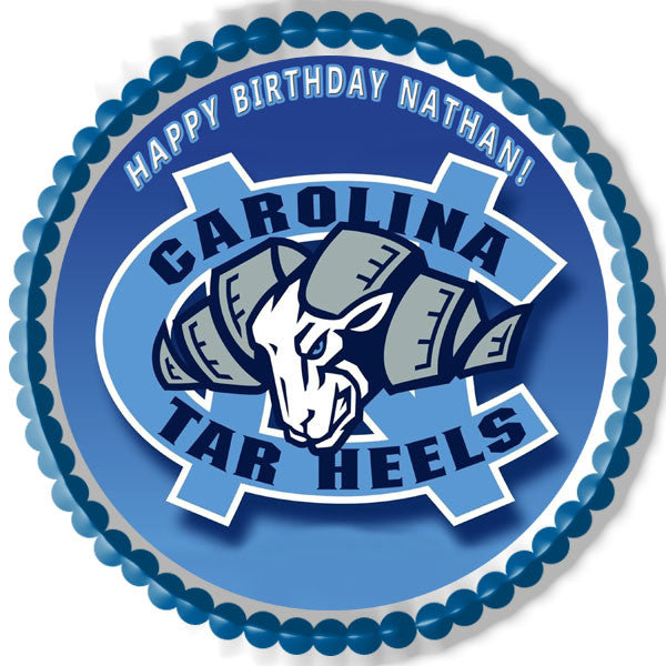 North Carolina Tar Heels - Edible Cake Topper OR Cupcake Topper, Decor