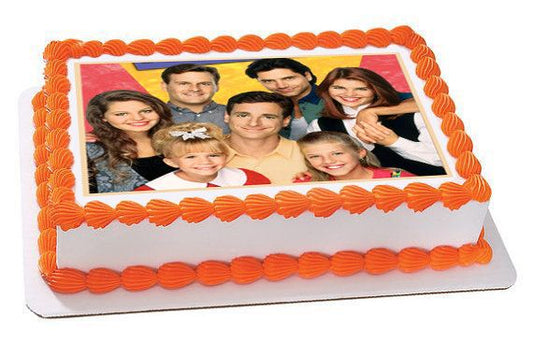 Full House Edible Birthday Cake Topper OR Cupcake Topper, Decor - Edible Prints On Cake (Edible Cake &Cupcake Topper)