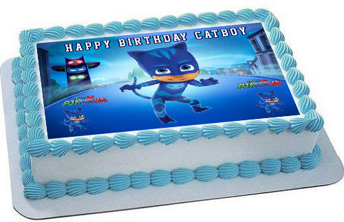 PJ Masks Cat Boy - Edible Cake Topper OR Cupcake Topper, Decor