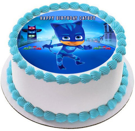 PJ Masks Cat Boy - Edible Cake Topper OR Cupcake Topper, Decor