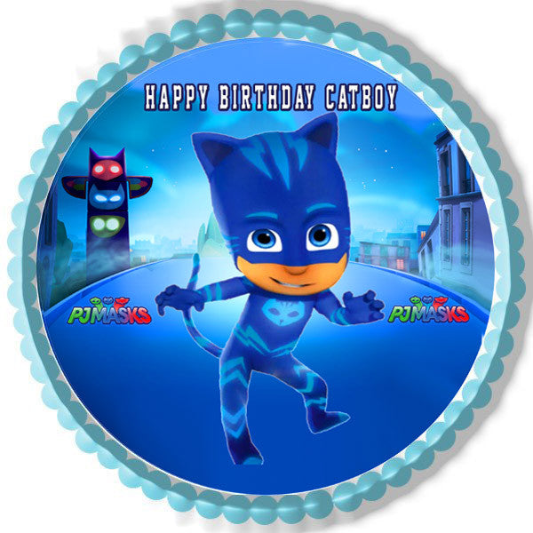 PJ Masks Cat Boy - Edible Cake Topper OR Cupcake Topper, Decor
