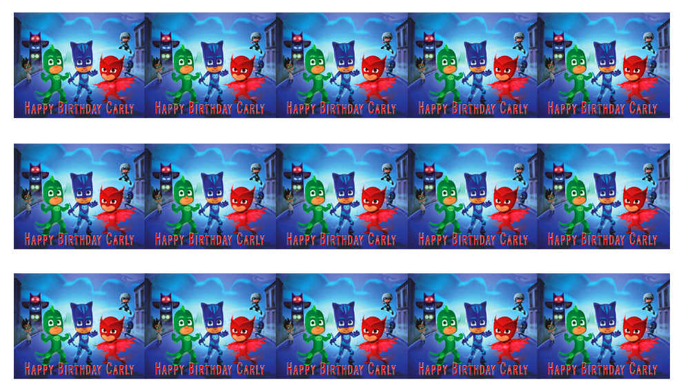 PJ MASKS (Nr1) - Edible Cake Topper OR Cupcake Topper, Decor