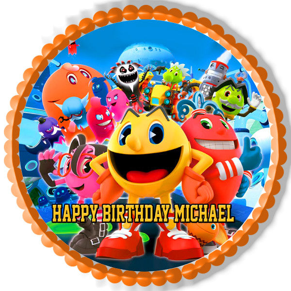 Pac Man and the Ghostly Adventures - Edible Cake Topper OR Cupcake Topper