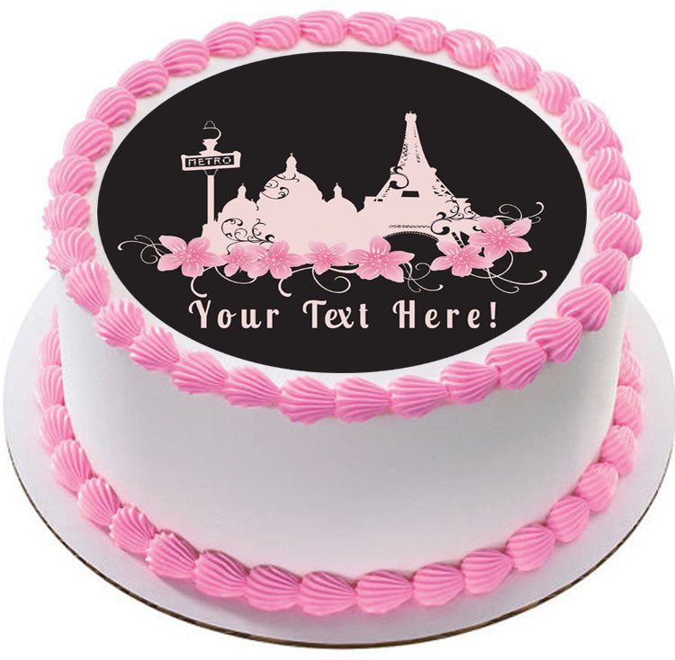 Paris (Nr2) - Edible Cake Topper, Cupcake Toppers, Strips