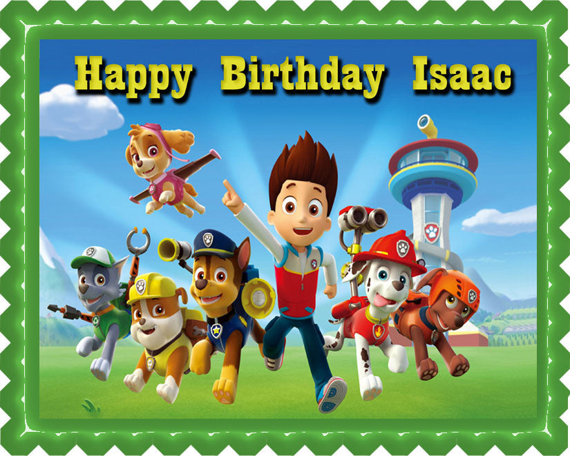 Paw Patrol (Nr3) - Edible Cake Topper OR Cupcake Topper, Decor