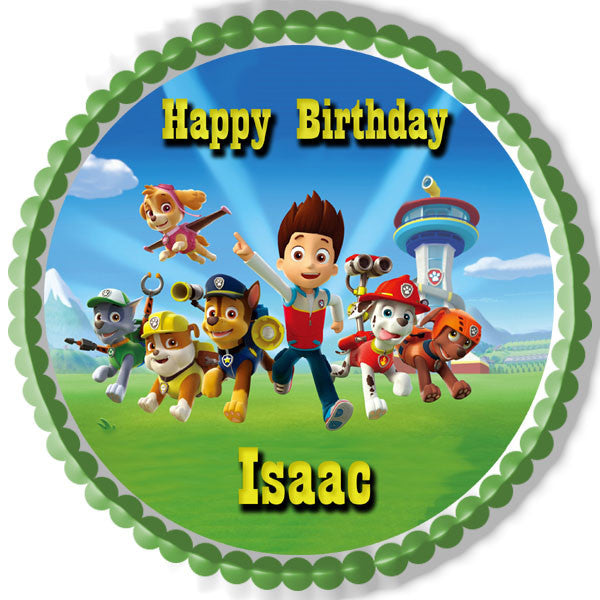 Paw Patrol (Nr3) - Edible Cake Topper OR Cupcake Topper, Decor