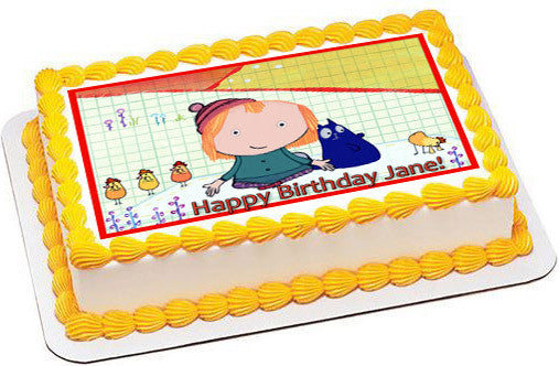 Peg + Cat - Edible Birthday Cake Topper OR Cupcake Topper, Decor