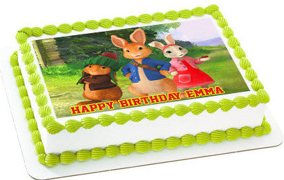 Peter Rabbit Edible Birthday Cake Topper OR Cupcake Topper, Decor - Edible Prints On Cake (Edible Cake &Cupcake Topper)