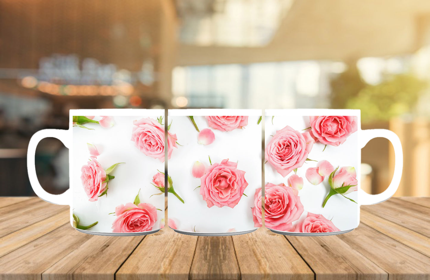 Pink Roses Mug, Birthday Gift, Custom Mug Gift for Mom, Anniversary Gift for Her/Him, Valentine's day gifts