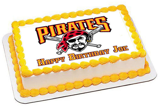 Pittsburgh Pirates (Nr2) - Edible Cake Topper OR Cupcake Topper, Decor
