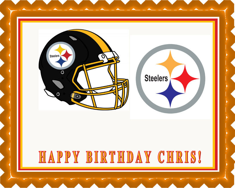 Pittsburgh Steelers - Edible Cake Topper OR Cupcake Topper, Decor