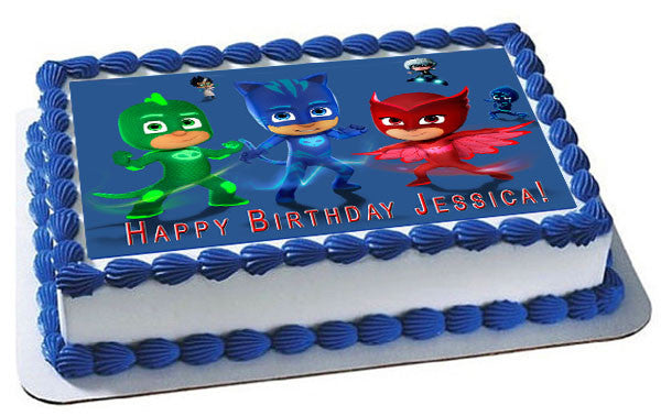 PJ Masks (Nr5) - Edible Cake Topper OR Cupcake Topper, Decor